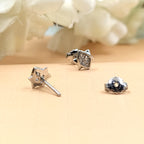 925 Sterling Silver Star Of David Stud Earring Sparkle Star Studs Celestial Earring Minimalist Handmade Anniversary Gift Studs with with Push back