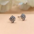 925 Sterling Silver Small Pear Shape Stud Earrings Cute Wedding Bridal Stud Earrings Round Studs CZ Minimalist Handmade Studs with Push back