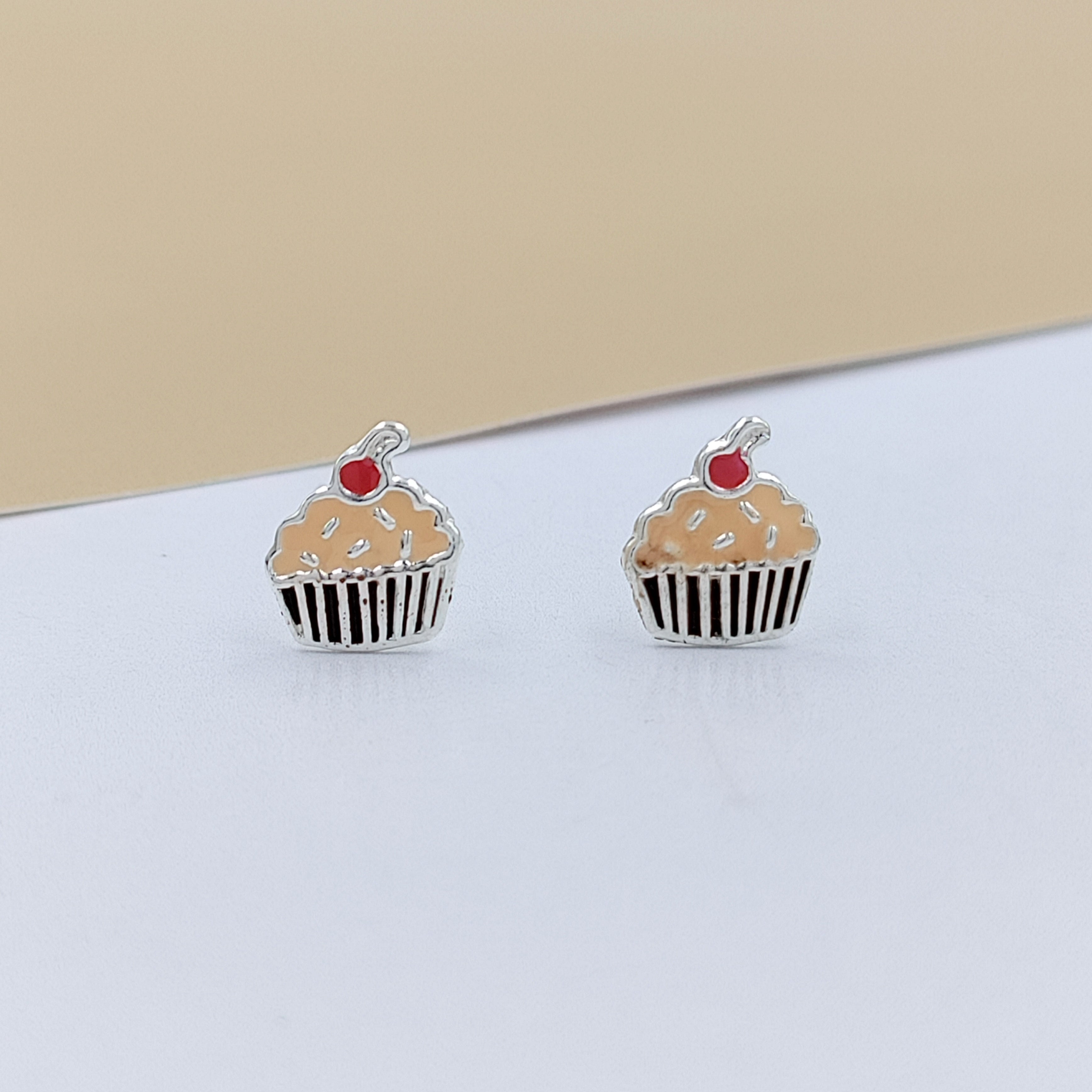 925 Sterling Silver Cute Ice Creame Ear Studs Tiny Earrings Food Enamel Ear Studs Earrings Minimalist Handmade Gift for foody