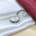 925 Silver Star and Moon Design Toe Ring Set Oxidised Adjustable Toe Ring for Women
