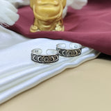 925 Silver Star and Moon Design Toe Ring Set Oxidised Adjustable Toe Ring for Women