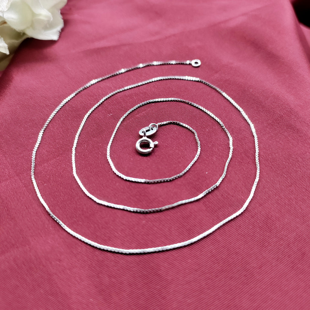 Box Chain Silver Chain For Women and Men Chain for Daily Wear Work Wear Unisex Dainty Chain Gift
