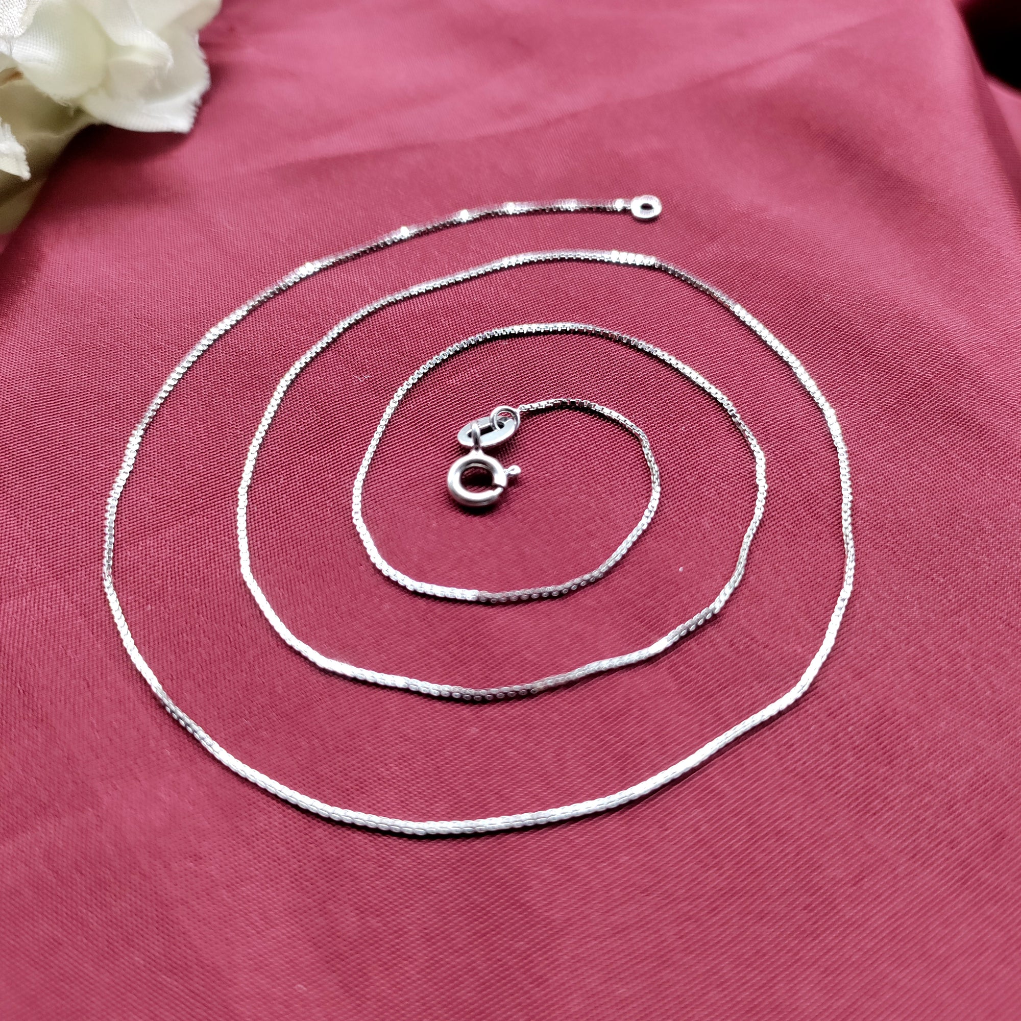 Box Chain Silver Chain For Women and Men Chain for Daily Wear Work Wear Unisex Dainty Chain Gift