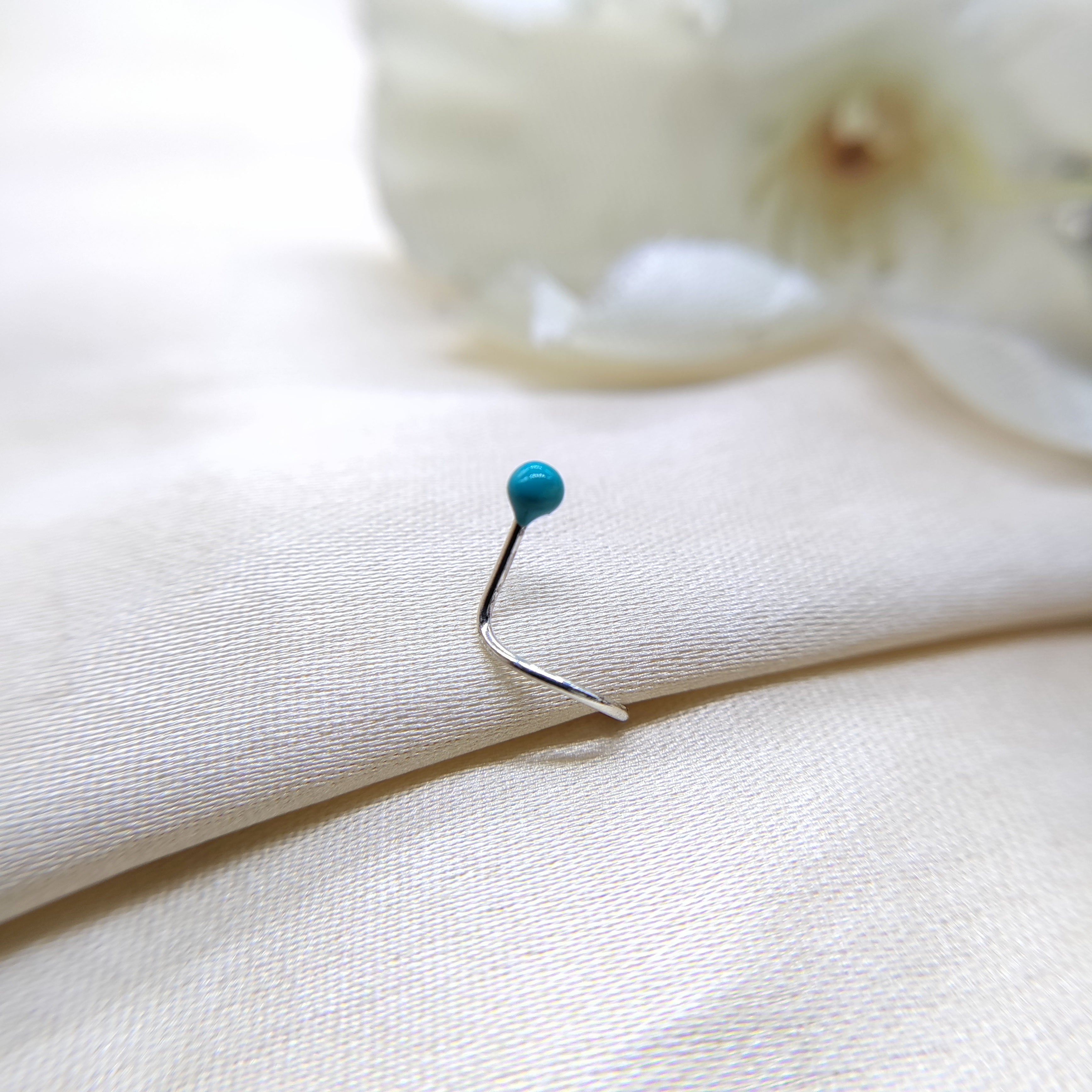 Silver Nose pin 925 Sterling Silver Body jewelry Boho Hippie Funky Jewellery Pierced Nose Clip Minimalist Handmade Gift