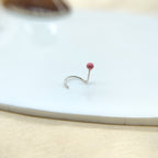 Silver Nose pin 925 Sterling Silver Body jewelry Boho Hippie Funky Jewellery Pierced Nose Clip Minimalist Handmade Gift