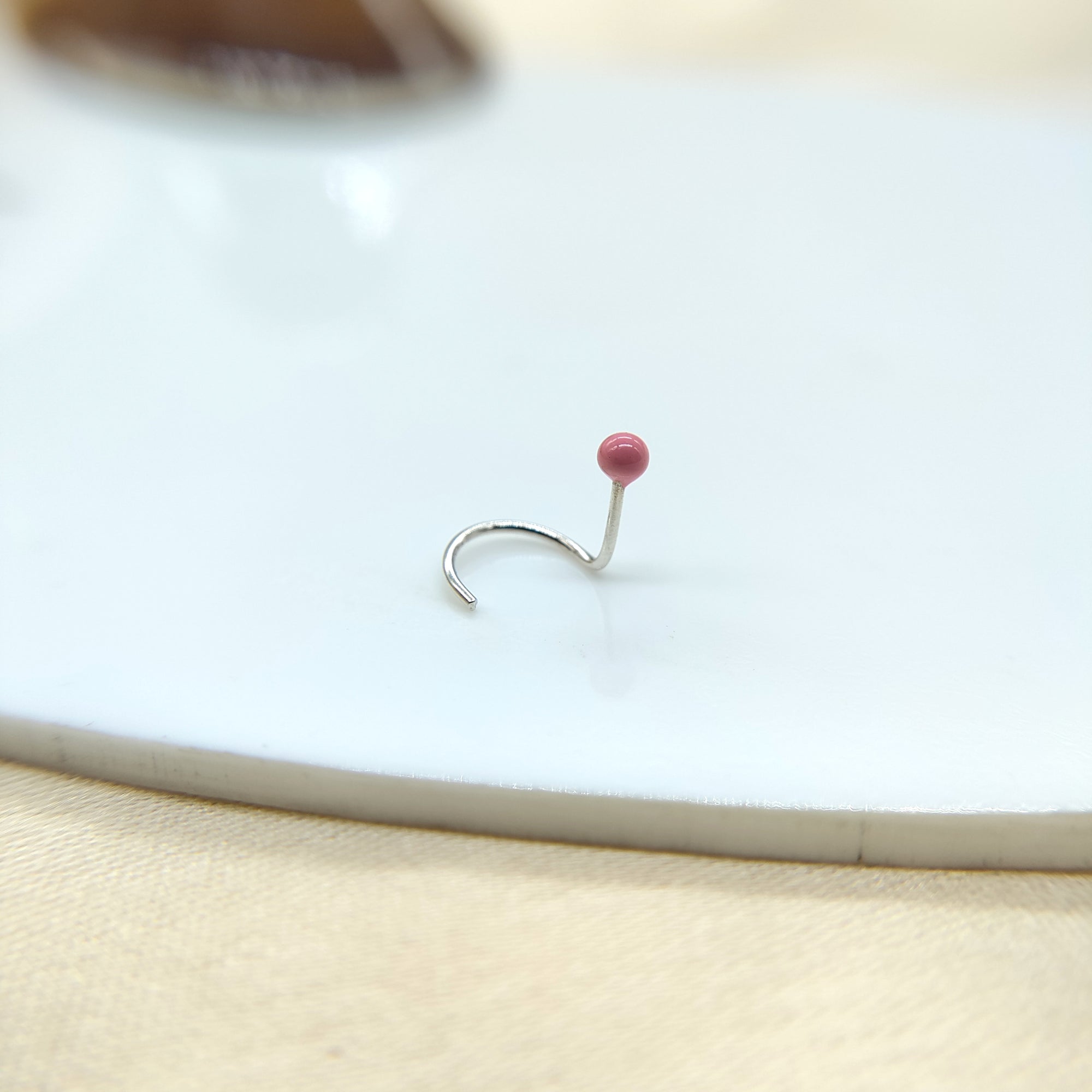 Silver Nose pin 925 Sterling Silver Body jewelry Boho Hippie Funky Jewellery Pierced Nose Clip Minimalist Handmade Gift