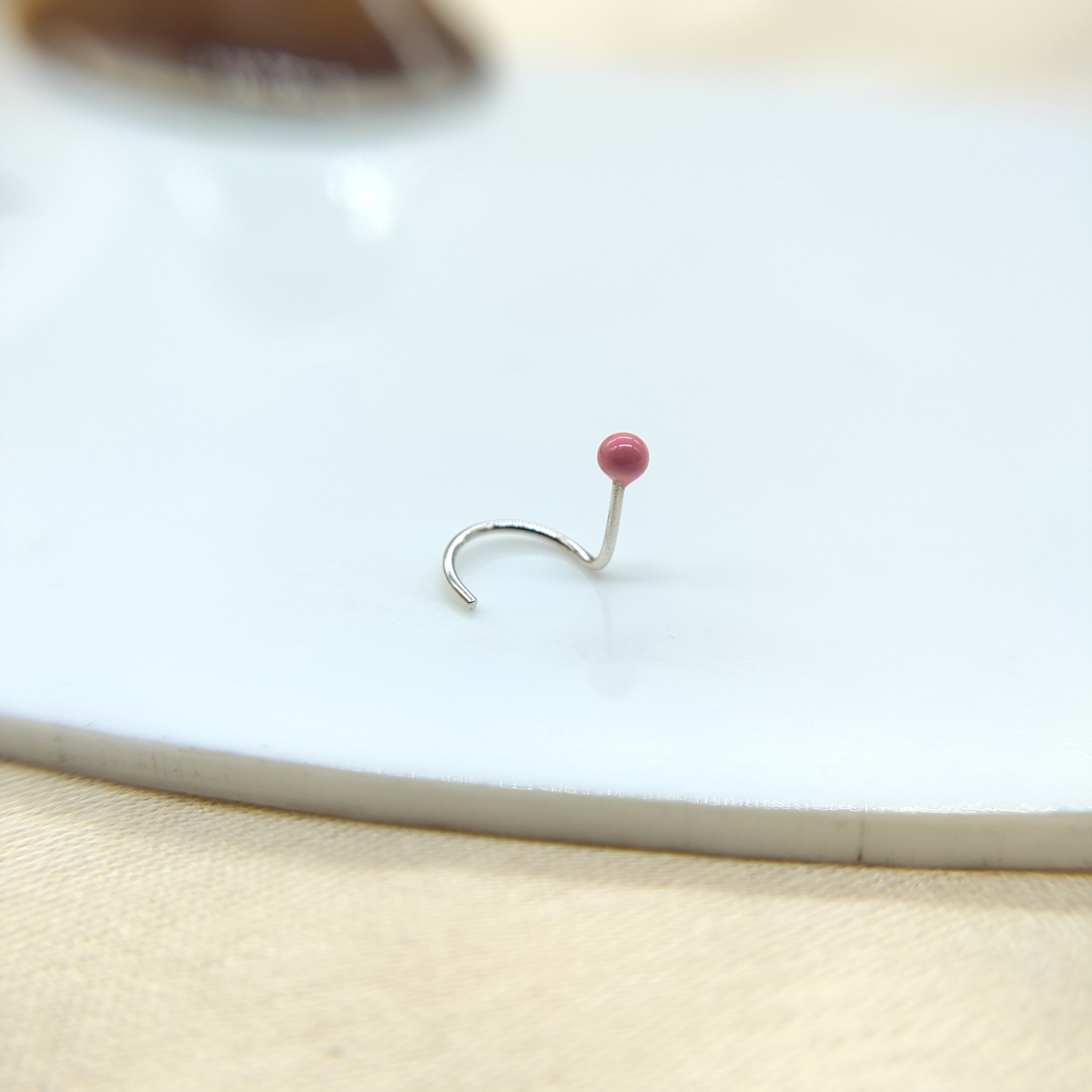 Silver Nose pin 925 Sterling Silver Body jewelry Boho Hippie Funky Jewellery Pierced Nose Clip Minimalist Handmade Gift