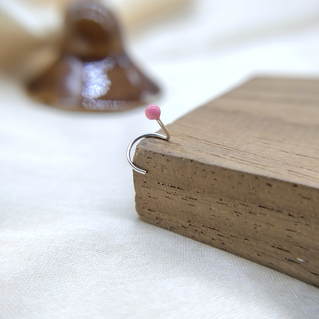 Silver Nose pin 925 Sterling Silver Body jewelry Boho Hippie Funky Jewellery Pierced Nose Clip Minimalist Handmade Gift