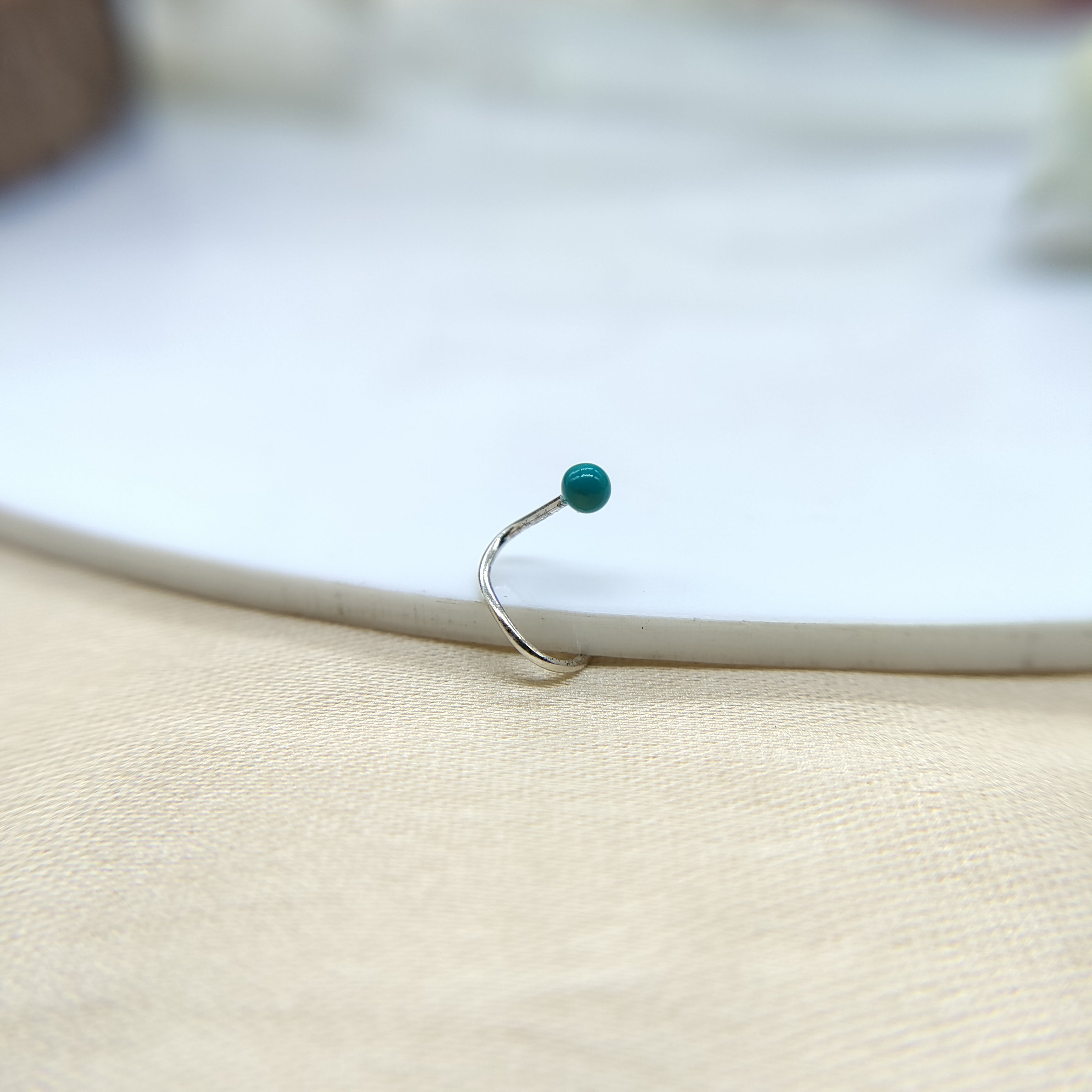 Silver Nose pin 925 Sterling Silver Body jewelry Boho Hippie Funky Jewellery Pierced Nose Clip Minimalist Handmade Gift