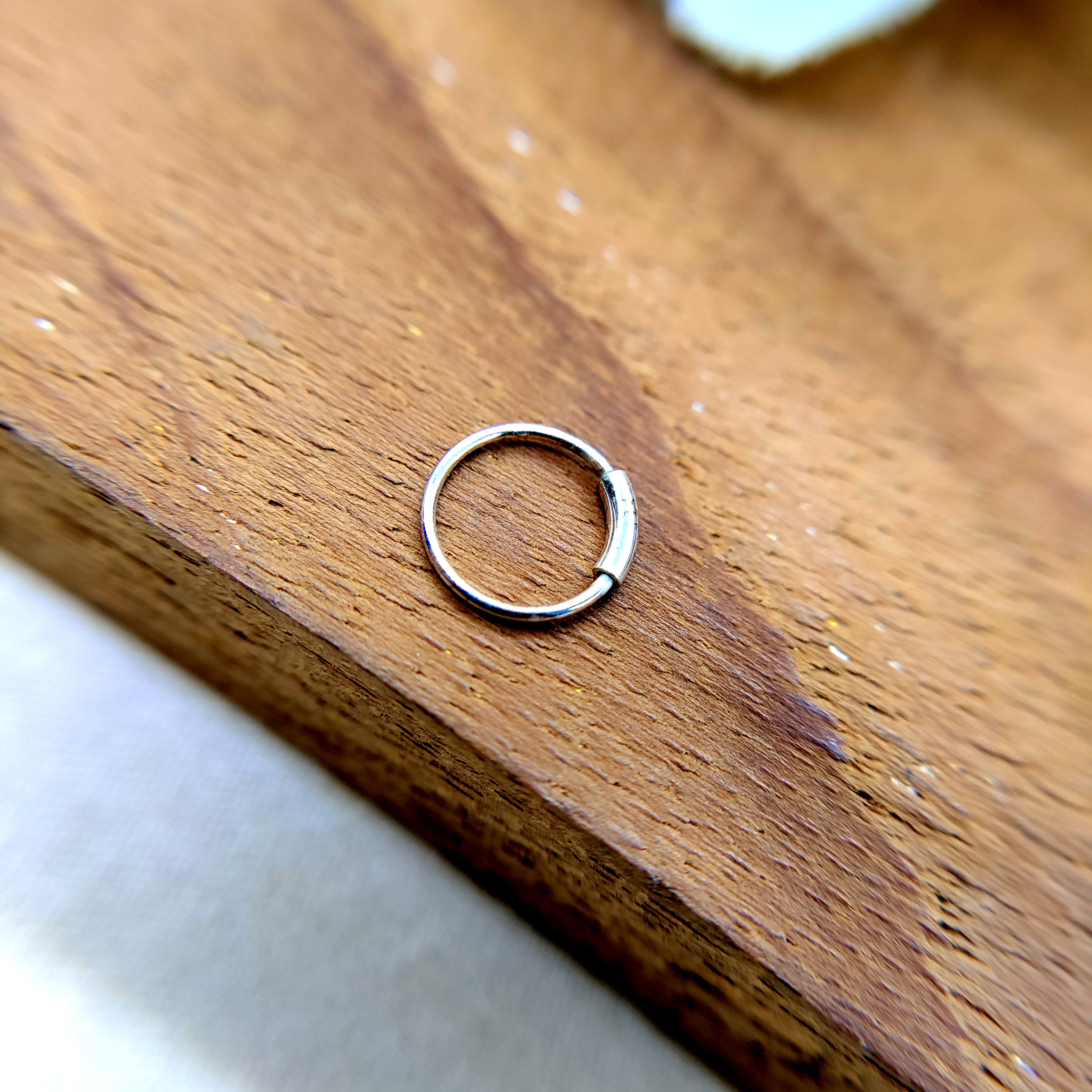 Silver Nose pin 925 Sterling Silver Body jewelry Boho Hippie Funky Jewellery Pierced Nose Clip Minimalist Handmade Gift