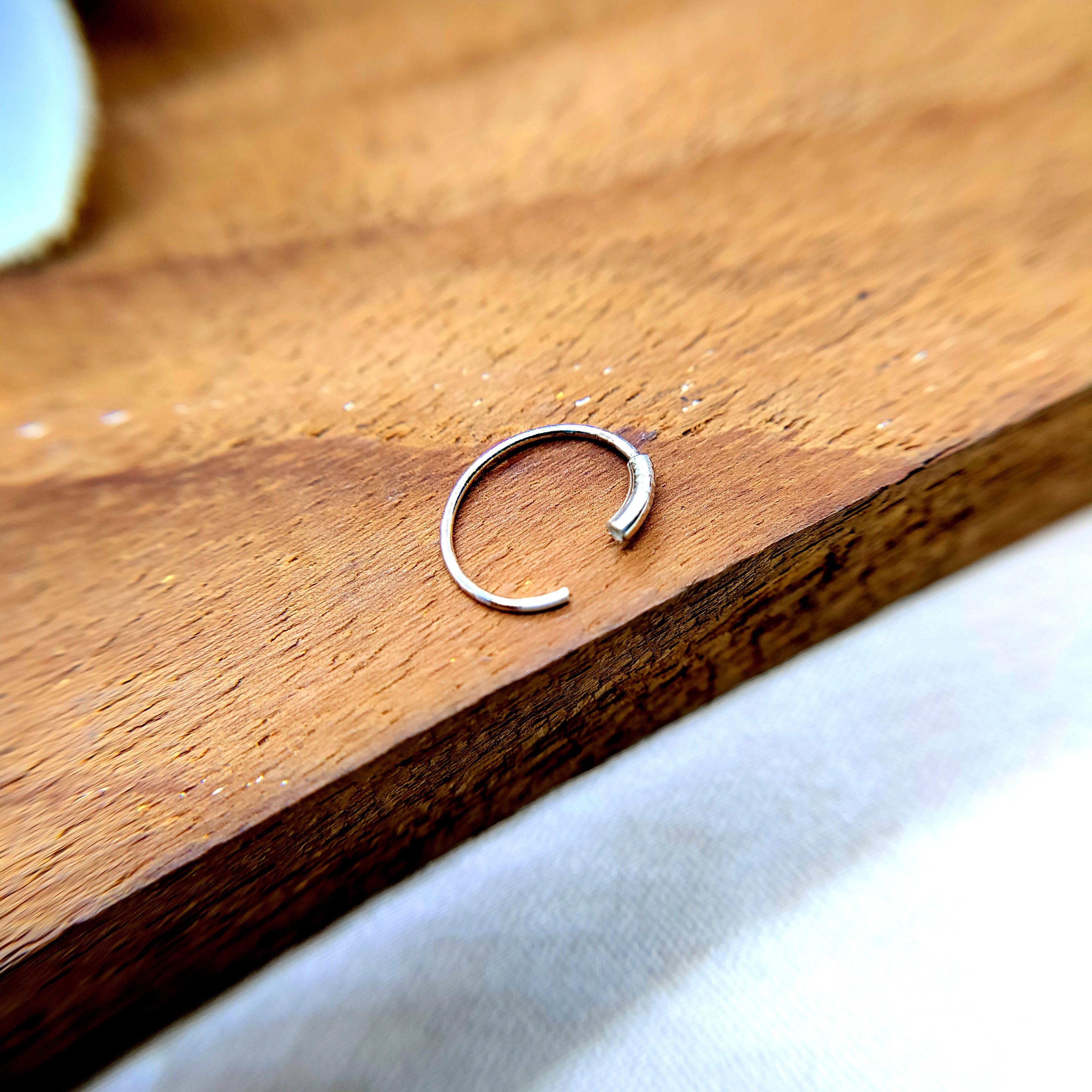 Silver Nose pin 925 Sterling Silver Body jewelry Boho Hippie Funky Jewellery Pierced Nose Clip Minimalist Handmade Gift
