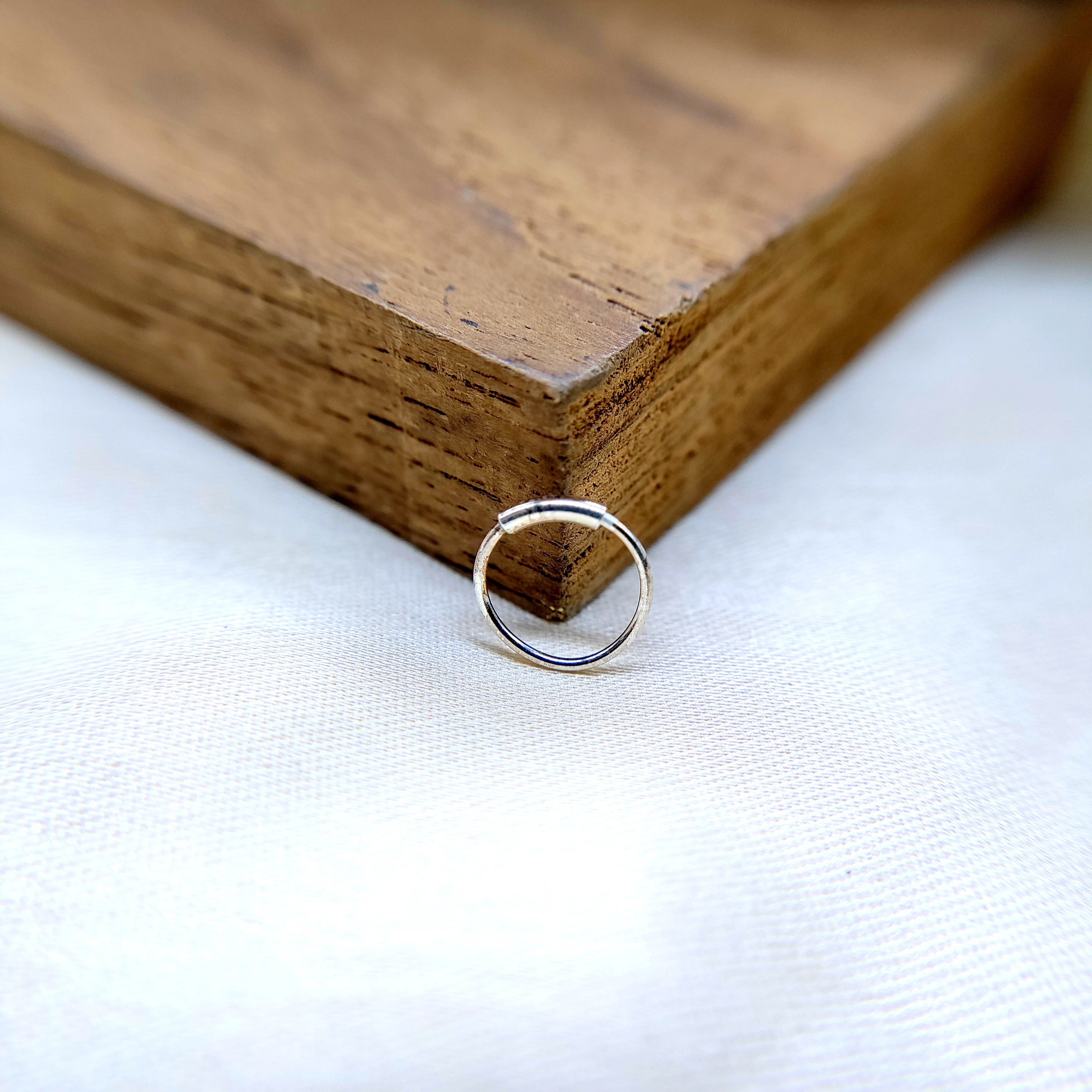 Silver Nose pin 925 Sterling Silver Body jewelry Boho Hippie Funky Jewellery Pierced Nose Clip Minimalist Handmade Gift