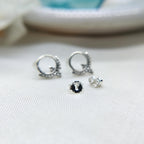 Cute Bali Stud Earring Oxidised Round Stud Indian Tribal Little Ear Stud Minimalist Handmade Stud Pushback Solid Silver 925
