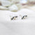 Sterling Silver Cupid's Arrow Heart Post Earrings Unisex Heart Shape Earring Little Ear Stud Minimalist Handmade Stud Pushback Solid 925