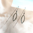 925 Sterling Silver Marquise Earrings Fancy String Stylish Party wear Earrings Minimalist Handmade Gift