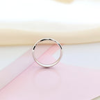 925 Silver Ring Stylish Verticle Lines Ring for Women (Size 12)