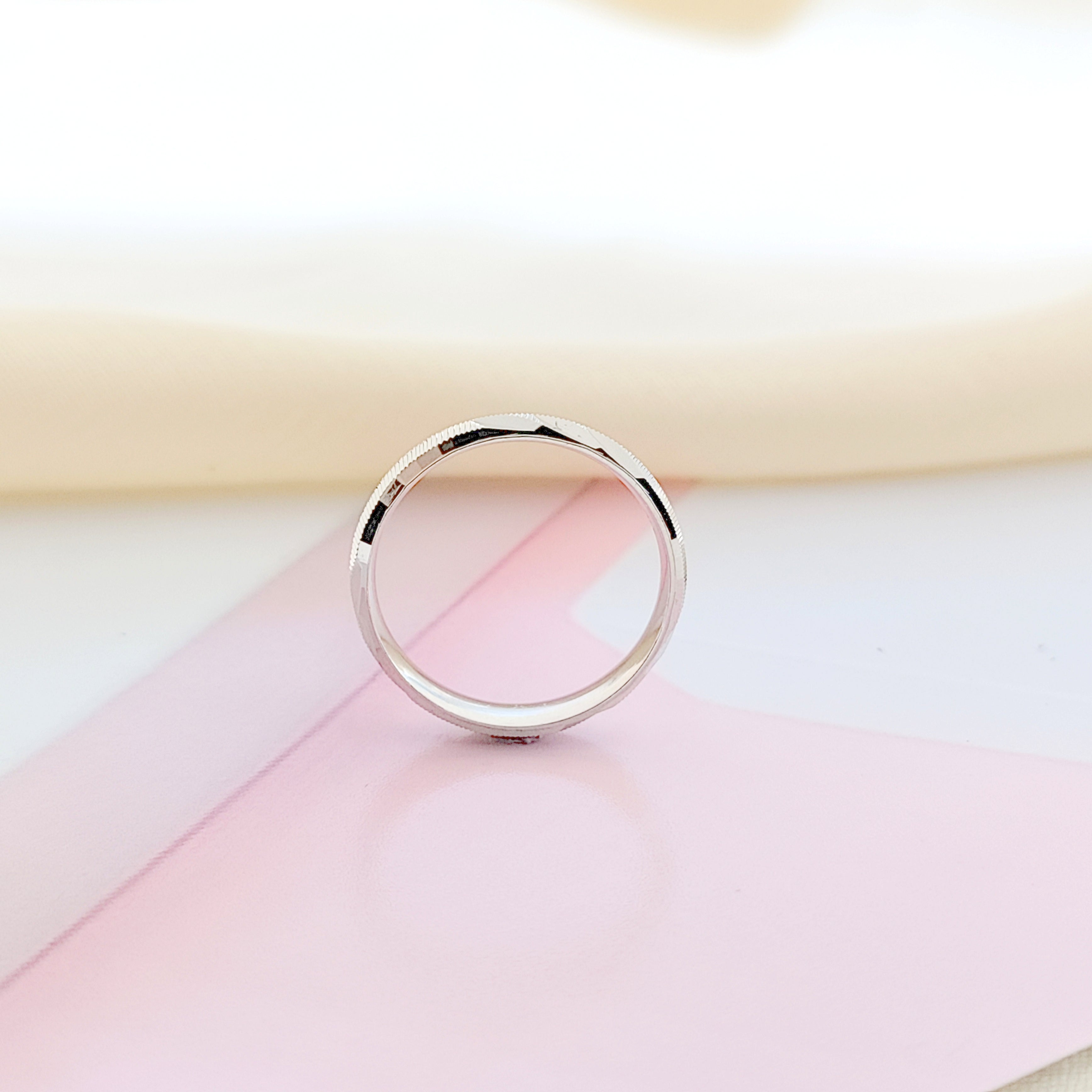 925 Silver Ring Stylish Verticle Lines Ring for Women (Size 12)