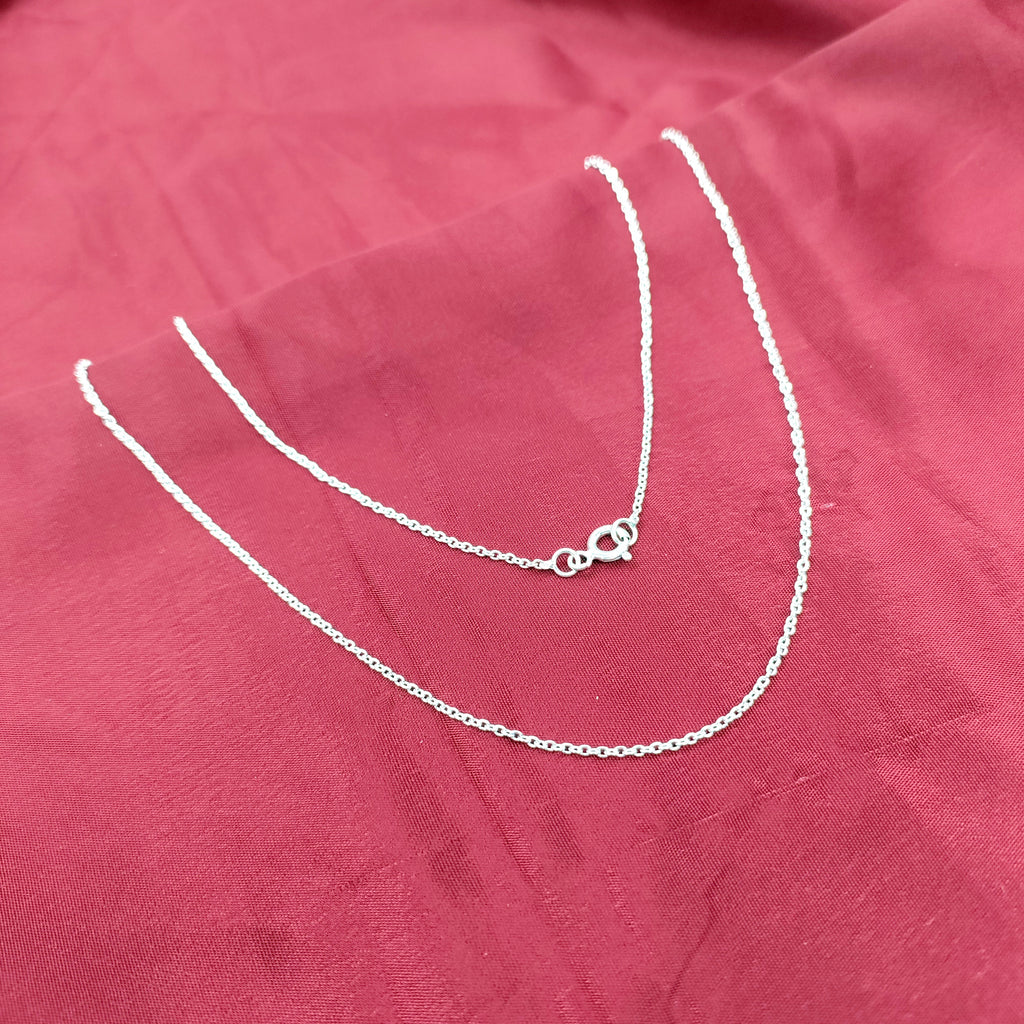 Silver Cable Chain For Women and Men Chain for Pendant Daily wear Work Wear Unisex Chain Dainty Gift