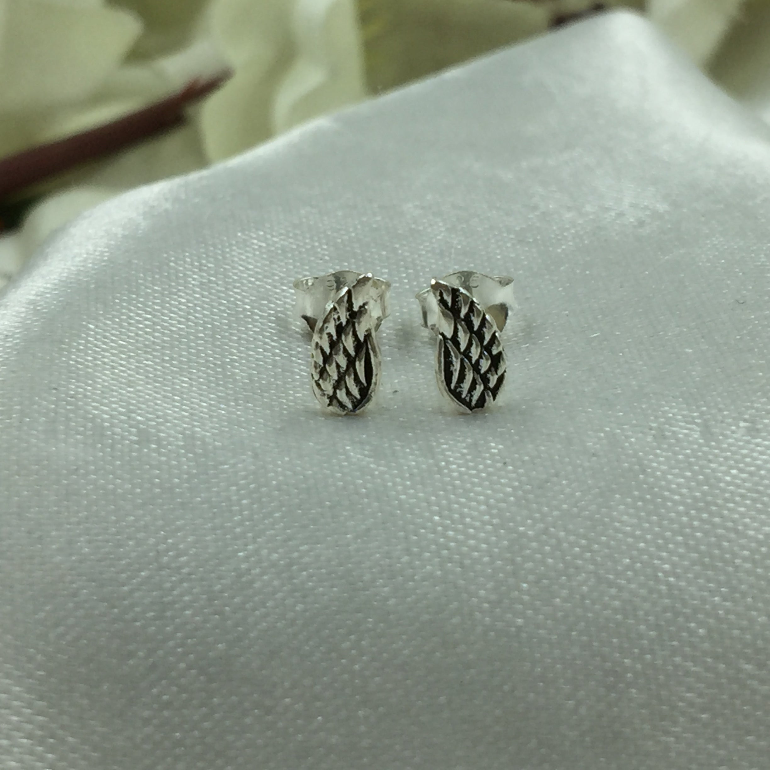 925 Sterling silver Angel Wing Post Earring Studs Mini Wing Earring Angel Earring Wings Minimalist Handmade Gift Studs with Pushback