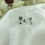 925 Sterling silver Palm Tree Studs Earrings Dainty Earrings Beach Jewelry Minimalist Handmade Gift Studs with Pushback