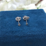925 Sterling silver Palm Tree Studs Earrings Dainty Earrings Beach Jewelry Minimalist Handmade Gift Studs with Pushback