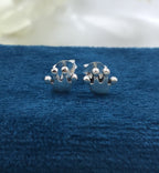 925 Sterling silver Small Princess Crown Stud Earrings Queen Jewellery Crown Jewelry Minimalist Handmade Gift Studs with Pushback