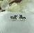 925 Sterling silver Unique Hawaiian Small Horse Unicorn Earrings Cute Animal Studs  Minimalist Handmade Gift Studs with Pushback