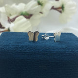 925 Sterling silver Tiny Little Butterfly Studs earrings Tiny Dainty Stud Minimalist Handmade Gift Studs with Pushback