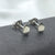 Sterling Silver 925 Pear Flat Unisex Ear stud Earrings Earring Studs Minimalist Handmade Birthday Gift Studs with Pushback