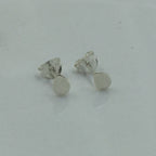 Sterling Silver 925 Pear Flat Unisex Ear stud Earrings Earring Studs Minimalist Handmade Birthday Gift Studs with Pushback