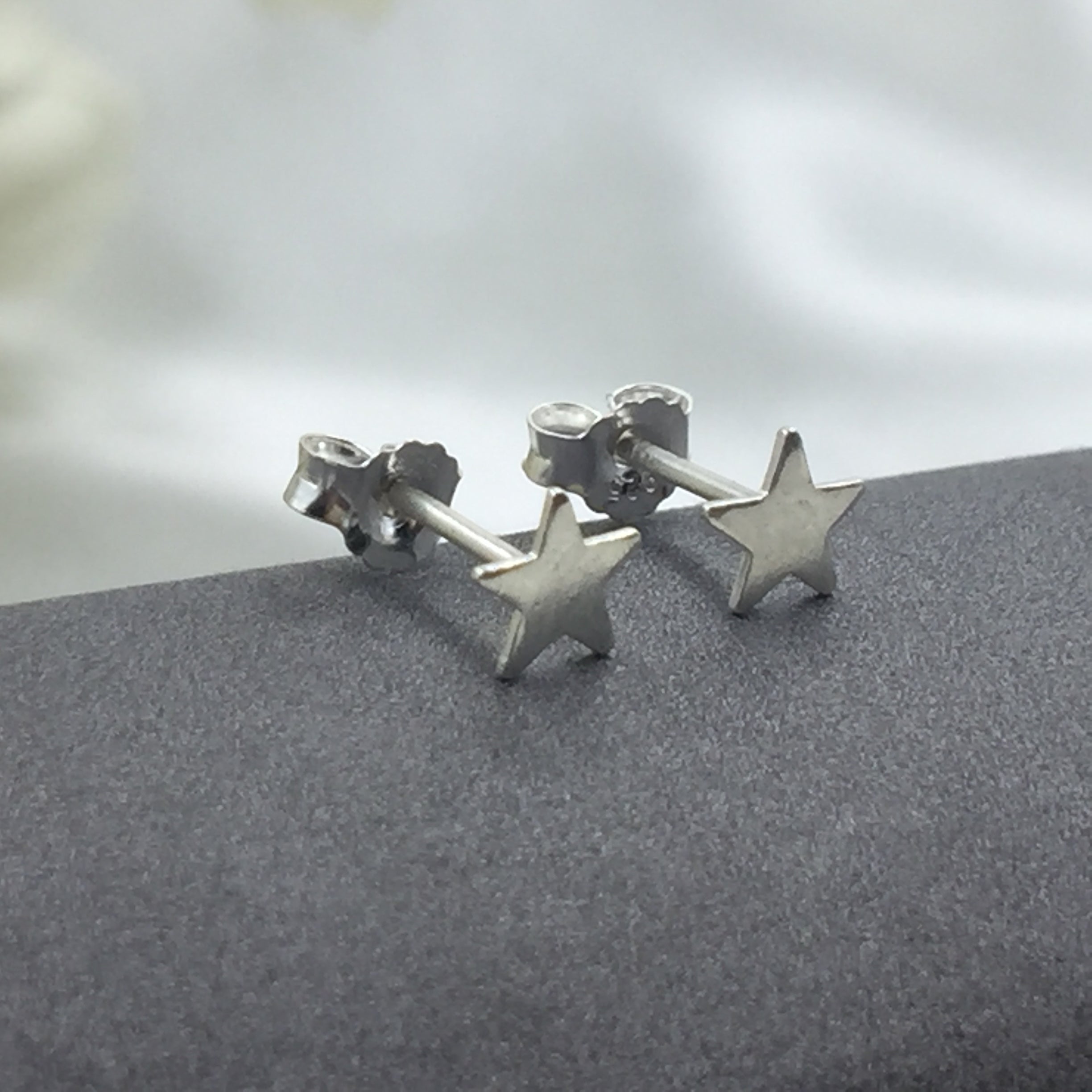 925 Sterling Silver Star Of David Stud Flat Studs Geometric Symbol Unisex Post Earring Minimalist Handmade Birthday Gift Studs with Pushback