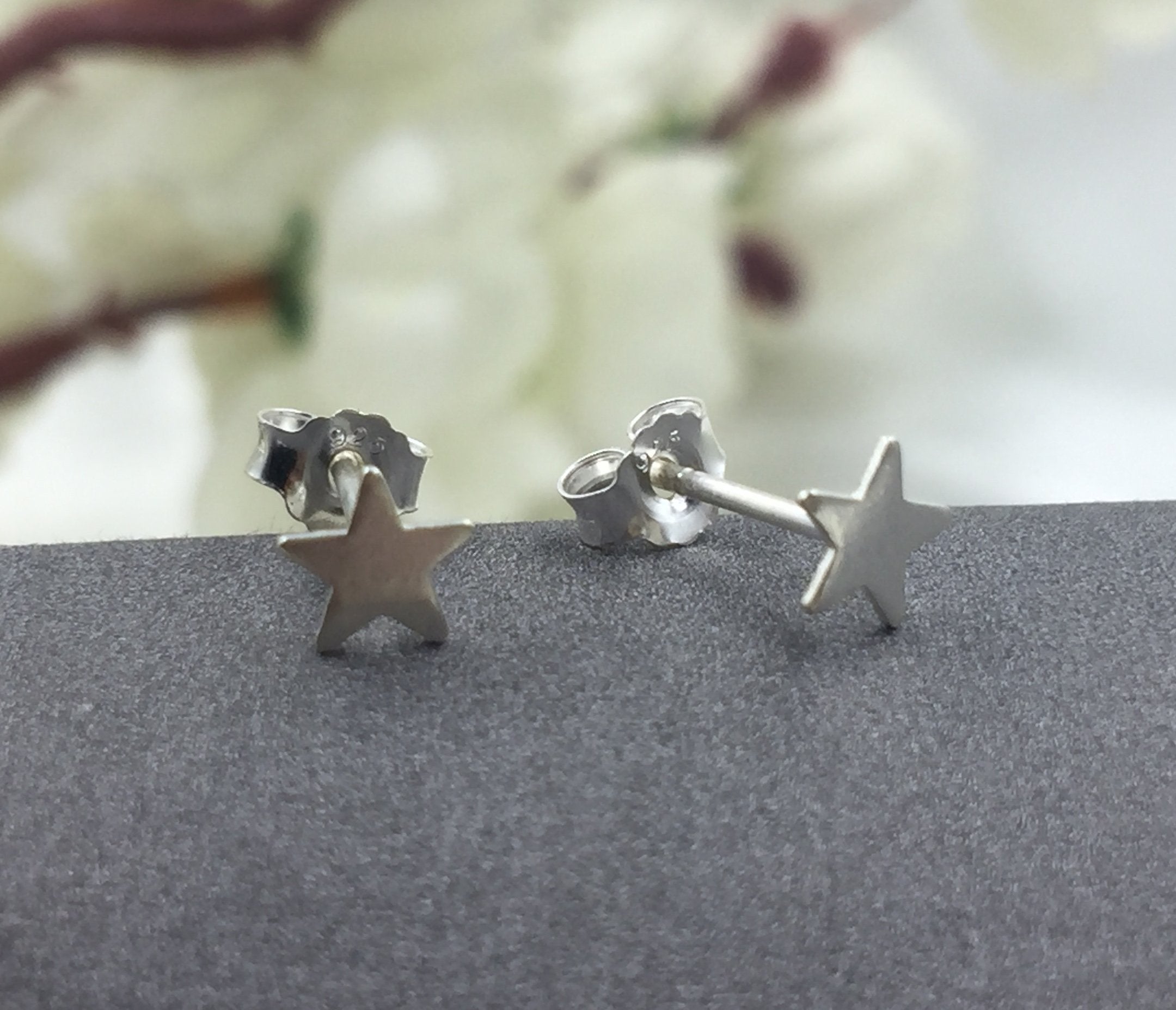 925 Sterling Silver Star Of David Stud Flat Studs Geometric Symbol Unisex Post Earring Minimalist Handmade Birthday Gift Studs with Pushback