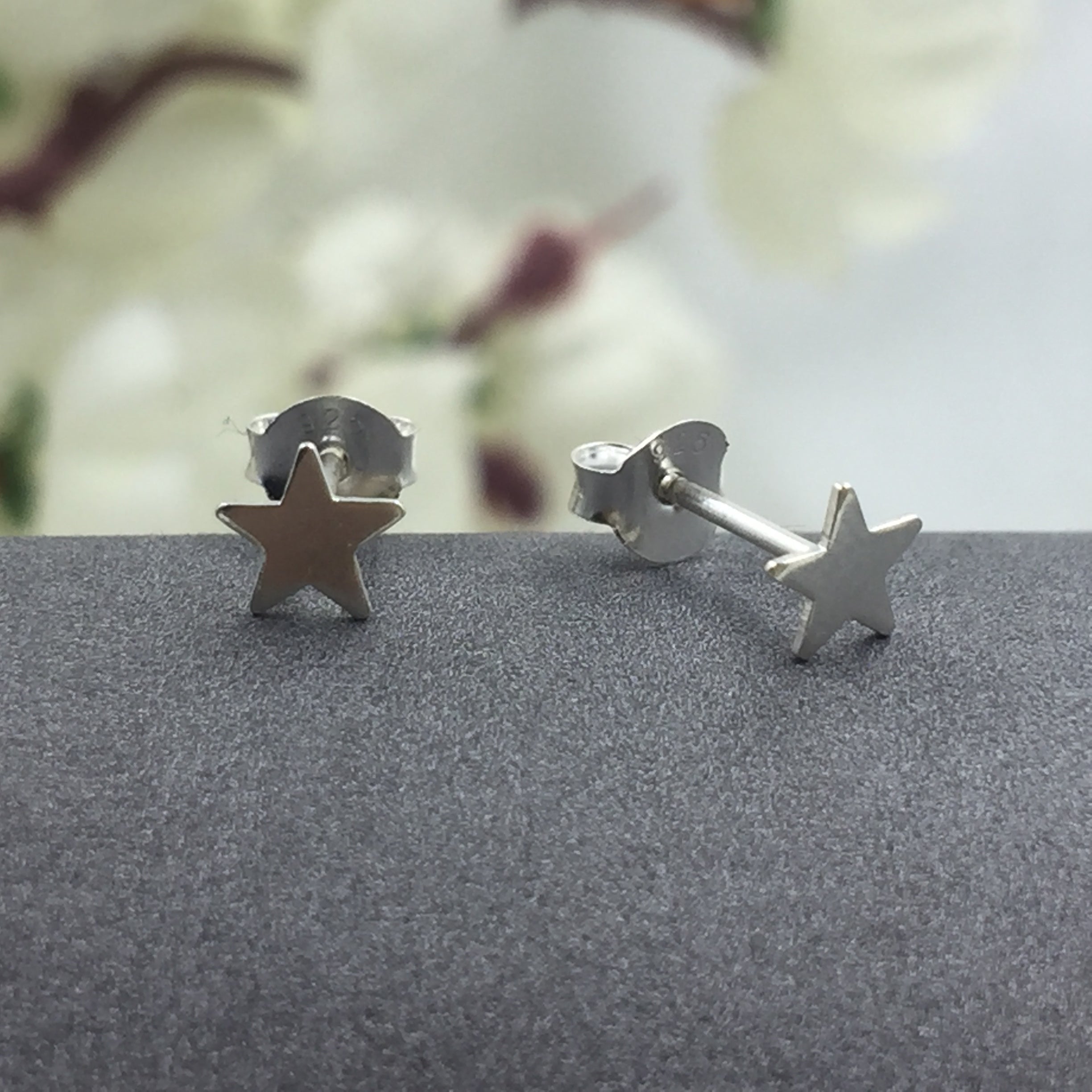 925 Sterling Silver Star Of David Stud Flat Studs Geometric Symbol Unisex Post Earring Minimalist Handmade Birthday Gift Studs with Pushback