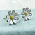 925 Sterling Silver Daisy Stud Earrings Daisy Earring Stud Flower Dainty Minimalist Stud Earrings Handmade Birthday Gift Studs with Pushback