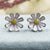 925 Sterling Silver Daisy Stud Earrings Daisy Earring Stud Flower Dainty Minimalist Stud Earrings Handmade Birthday Gift Studs with Pushback