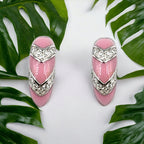 Quirky Enamel Hoops Strips CZ Chunky Bold Hoop Mini Art Deco Earrings Gift For Women 13x4 mm