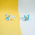 925 Sterling Silver Cute Butterfly Ear Studs Tiny Enamel Ear Studs Earring Minimalist Handmade Gift for Women