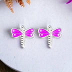 925 Sterling Silver Cute Bees Ear Studs Tiny Insects Earrings Enamel Cartilage Ear Studs Girls Earrings Minimalist Handmade Gift - 8x10 mm