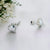 925 Sterling Silver Heart Shape Stud Earrings Solid Silver Diamond Cubic Zirconia Stud Earring Minimalist Handmade Gift for Lover