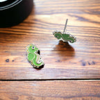 925 Sterling Silver Seahorse Ear Studs Tiny Ocean animal Earrings Minimalist Handmade Gift - 11x6 mm