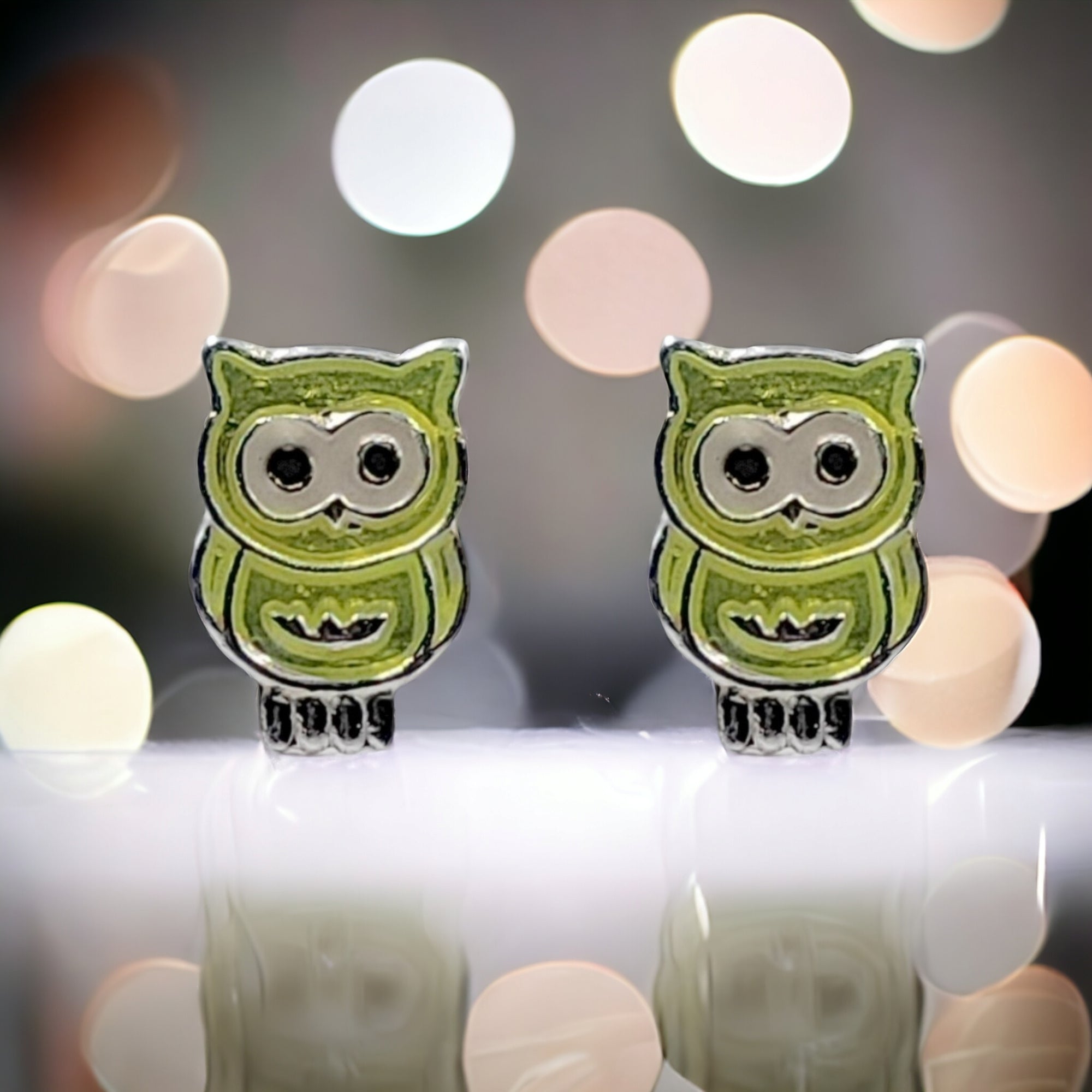 925 Sterling Silver Cute Owl Ear Studs Tiny Bird Earrings Handmade Gift For Girls- 9x6 mm