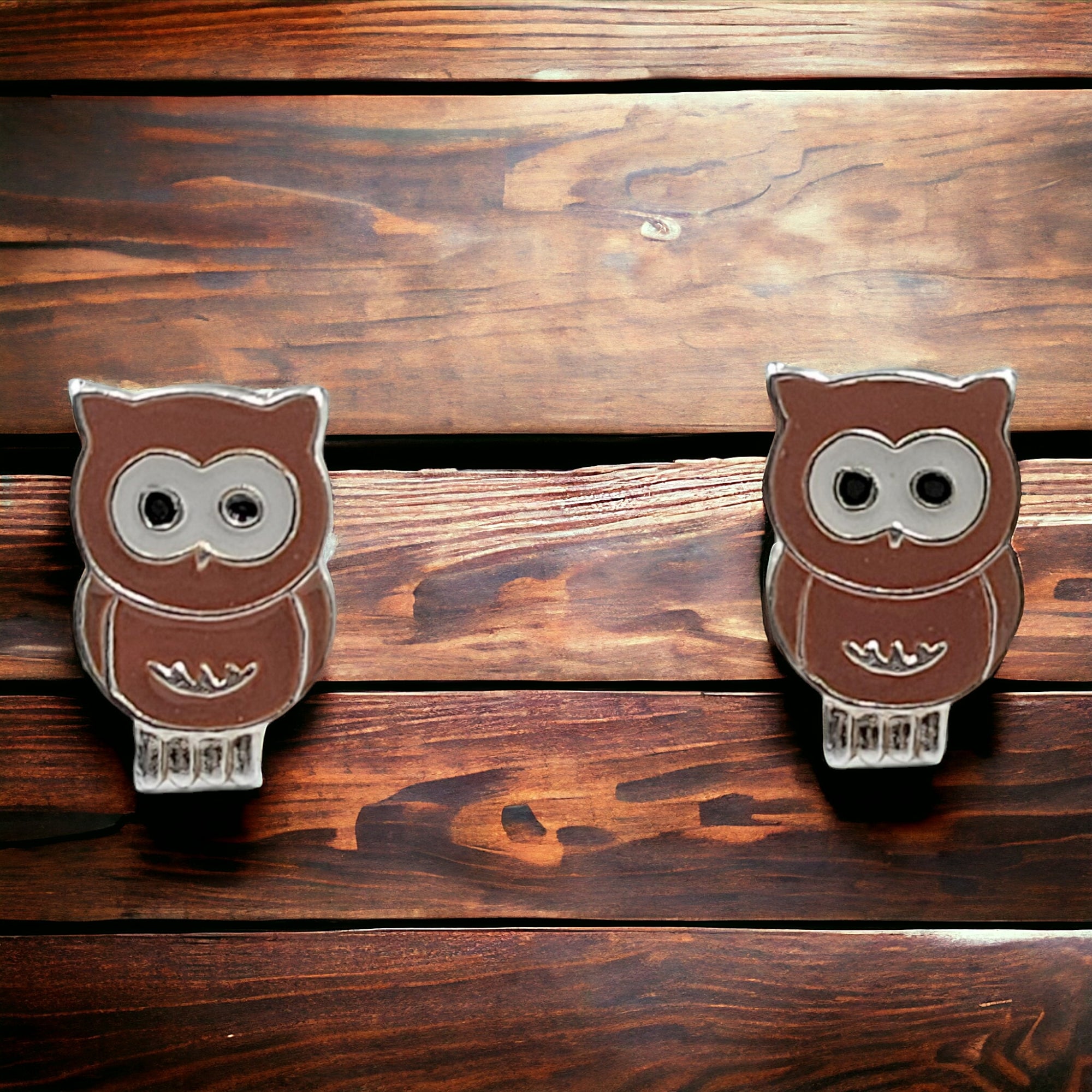 925 Sterling Silver Cute Owl Ear Studs Tiny Bird Earrings Handmade Gift For Girls- 9x6 mm