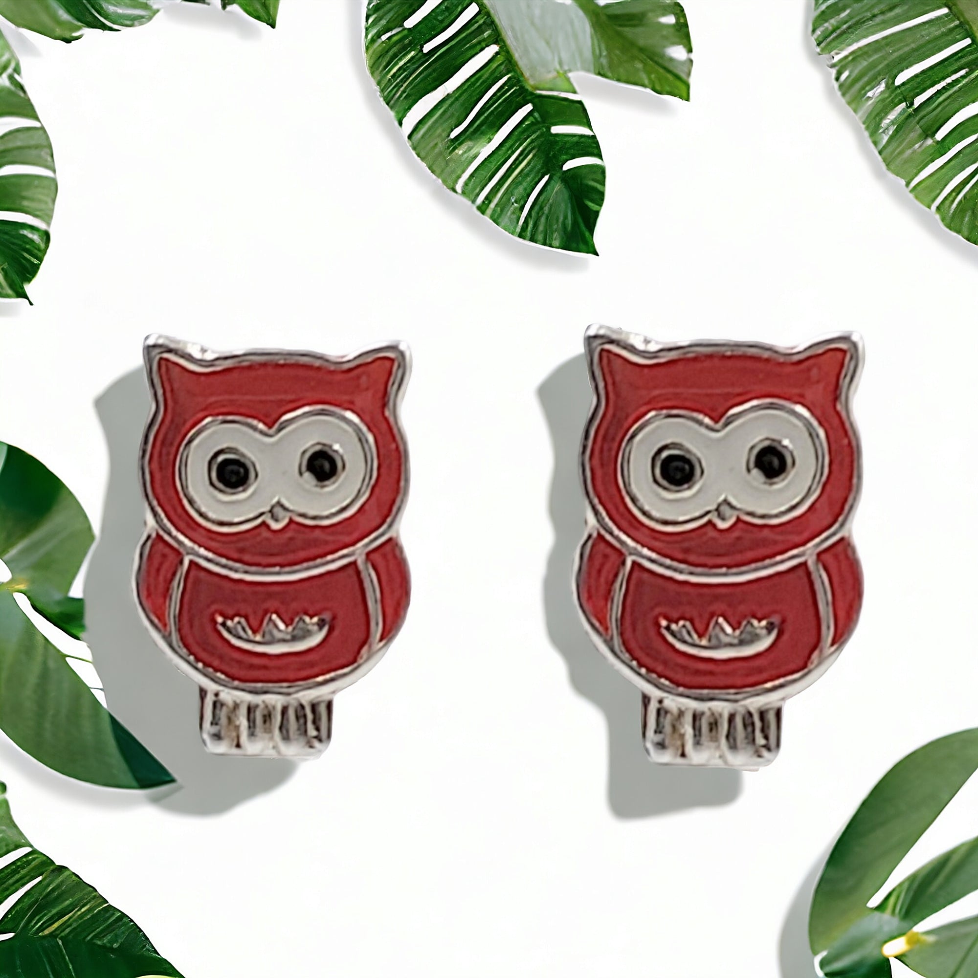 925 Sterling Silver Cute Owl Ear Studs Tiny Bird Earrings Handmade Gift For Girls- 9x6 mm