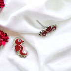 925 Sterling Silver Seahorse Ear Studs Tiny Ocean animal Earrings Minimalist Handmade Gift - 11x6 mm