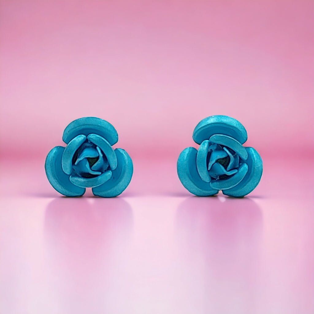 Rose Flower Stud Earrings Minimalist Jewelry Gift For Women