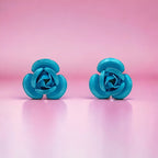 Rose Flower Stud Earrings Minimalist Jewelry Gift For Women