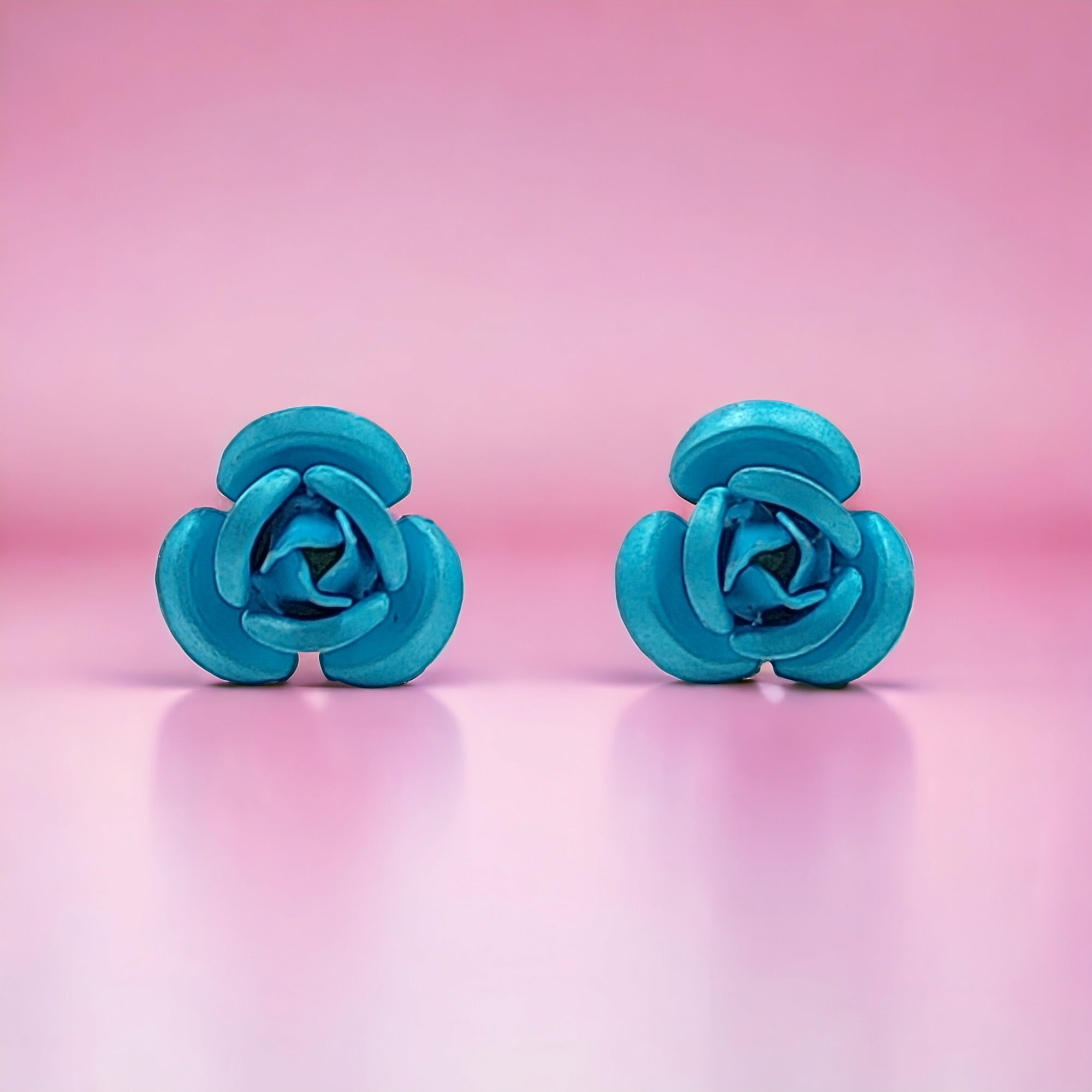 Rose Flower Stud Earrings Minimalist Jewelry Gift For Women