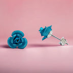Rose Flower Stud Earrings Minimalist Jewelry Gift For Women