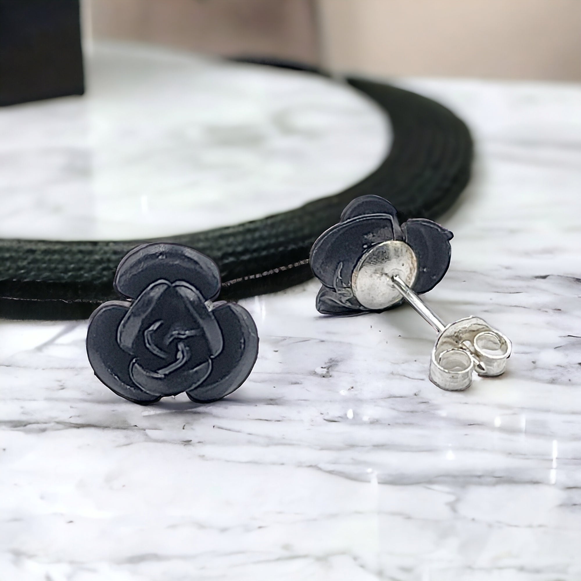 Rose Flower Stud Earrings Minimalist Jewelry Gift For Women