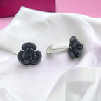 Rose Flower Stud Earrings Minimalist Jewelry Gift For Women
